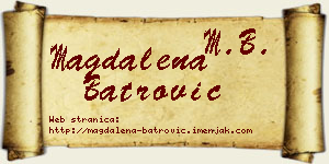 Magdalena Batrović vizit kartica